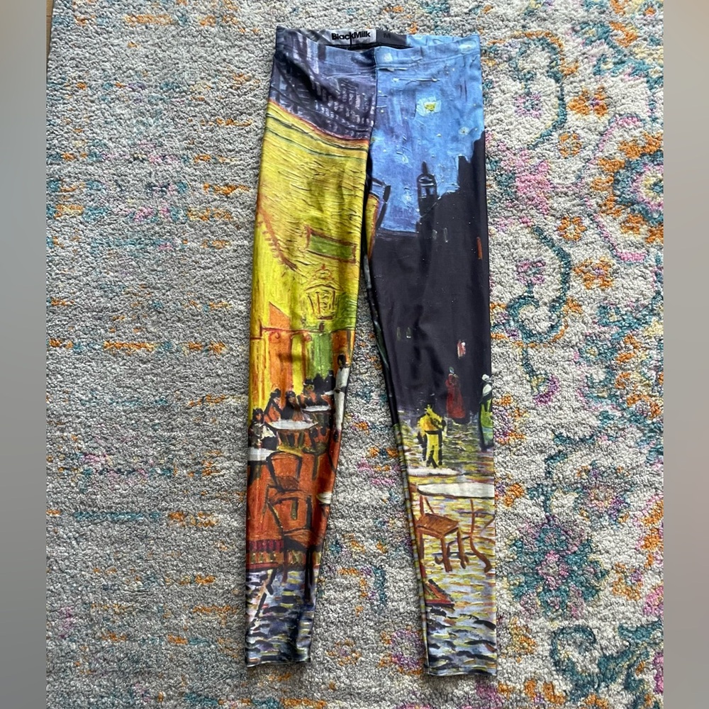 blackmilk le cafe van gogh art leggings